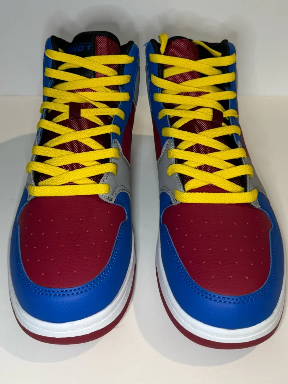 And1 Men's High-Top Athletic Shoes - Blue, Red, Yellow